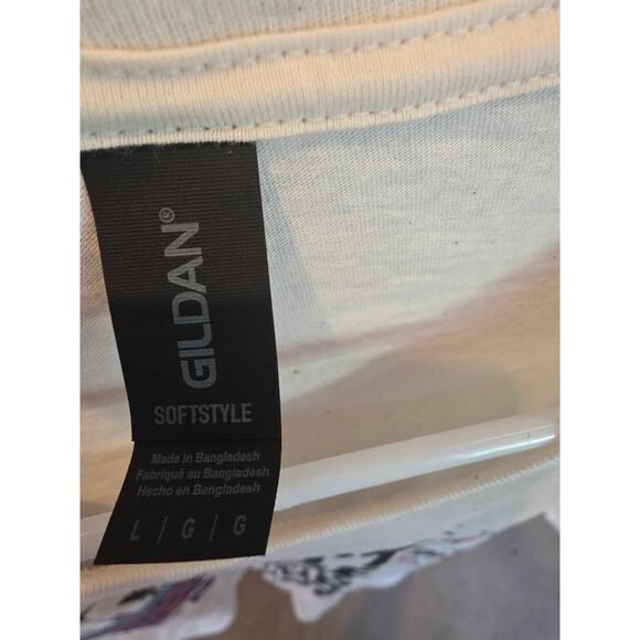Gildan SoftStyle Don't Forget to Hydrate T Shirt L Womens Cream Short Sleeve - Picture 4 of 6